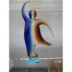 Large art glass "Dancing Figure" sculpture