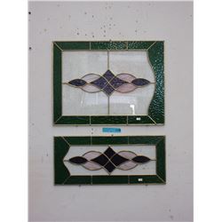 2 Stained glass panels
