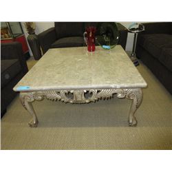 Large marble top coffee table