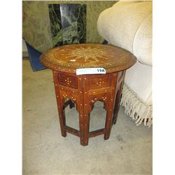 Vintage inlaid wood table