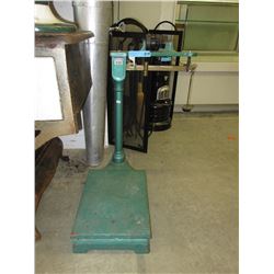 Vintage platform scale with weights