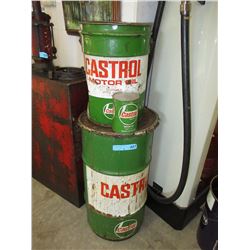 3 Vintage Castrol oil pails
