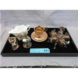Indian copper make-up container & more