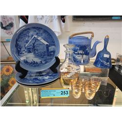 Japanese porcelain & vintage decanter set