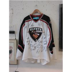 Team signed Vancouver Giants jersey