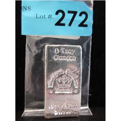 5 Troy Oz. "Monarch Mint" .999 Silver Loaf Bar