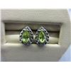 Image 1 : New - Peridot & Diamond Stud Earrings