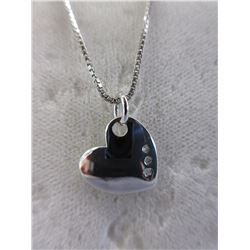 Diamond-set Heart Shape Necklace set