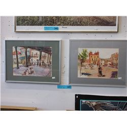 Pair of framed prints