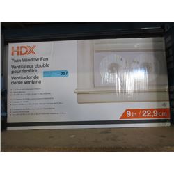 2 New twin window fans - 9"