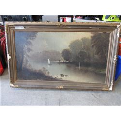 Signed Colby painting on board - vintage