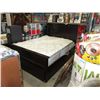 Image 1 : Queen size bed frame with drawer storage - used