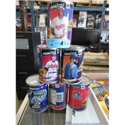 8 New Pinnacle "Sports Cards in a Can"