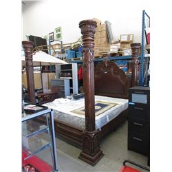 Ornate King size 4 poster bed - used