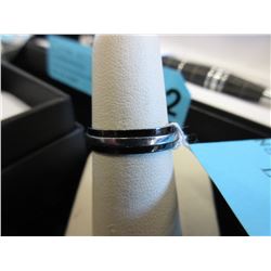 Steel cubic zirconia ring - Size 7
