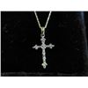 Image 1 : 10 KT Yellow Gold Cross with 18" Gold chain