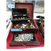 Image 1 : 2 Jewelry boxes & contents - used