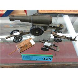 Cast metal "desk canon" and more