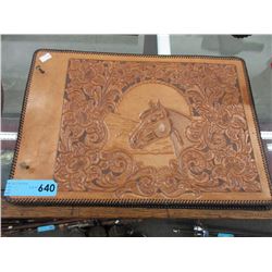 Vintage leather tooled photo album cover