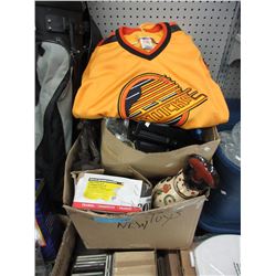 Large box of assorted used goods