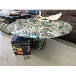 Round marble table with polished edges - used
