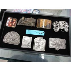 8 Collectible belt buckles - used
