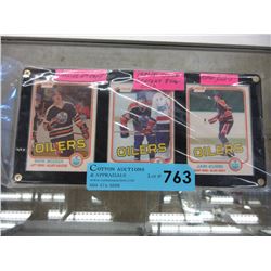 3 Edmonton Oilers hockey cards