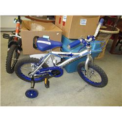Childrens bike with training wheels - used