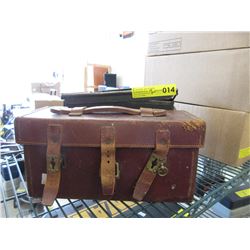 Metal ammo box & leather case