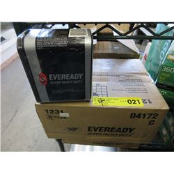 4 Cases of Eveready heavy duty batteries - 6 Volt