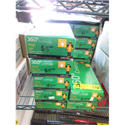 17 Boxes of vinyl gloves