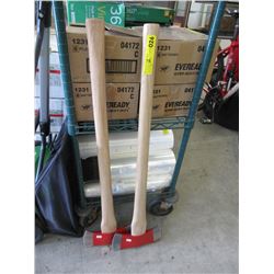 2 New double bladed axes