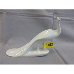 Royal Dux - Art Deco Porcelain Peacock statue