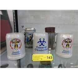 6 x 1970's Vancouver tankards