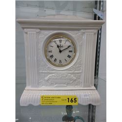 Belleek china clock with German movement
