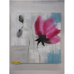 Painting on canvas of a flower
