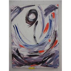 Abstract acrylic painting on canvas
