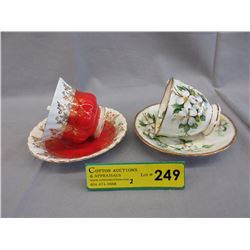 2 Royal Albert teacup & saucer sets