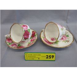 2 Royal Albert bone china teacup & saucers