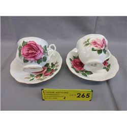 2 Royal Albert bone china teacup & saucers