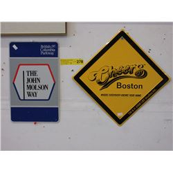 2 Tin signs - Cheers & Molson