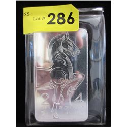 10 Troy Oz. 2014 Year of the Horse Silver Bar