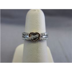 Diamond 14KT Rose Gold & Sterling Silver Ring
