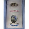Image 1 : 4 Estate Sterling Silver Rings
