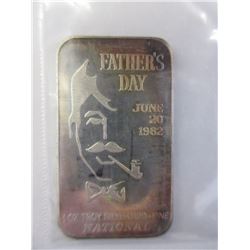 Happy Father's Day 1982 motif Silver Art Bar