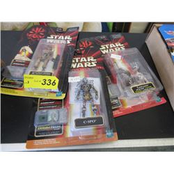 3 Star Wars "Episode 1" figurines