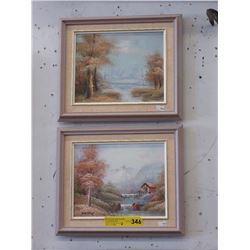 Pair of Zeller paint on canvas pictures