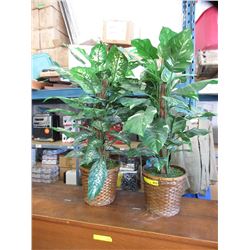 Pair of 35" imitation plants