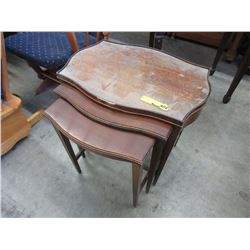 Vintage Mahogany Nesting Table Set