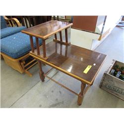 Vintage wood end table
